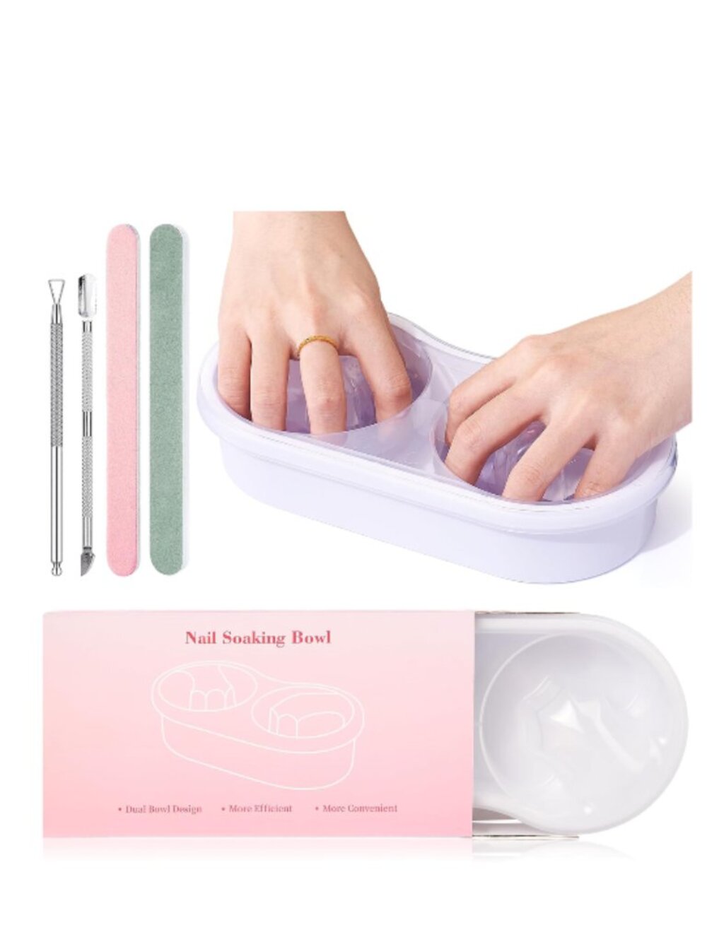 White Nail Soaking Bowl